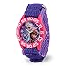 Disney Kids' W001789 Frozen Elsa and Anna Watch, Purple Nylon Band