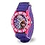 Frozen Plastic Watches 3 - Pink Bezel / Purple Nylon Strap