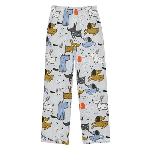 Boys' Pants Cute Dog Puppy Long Bottoms Jogger Pants Elastic Waist Trousers with Pockets S-XL