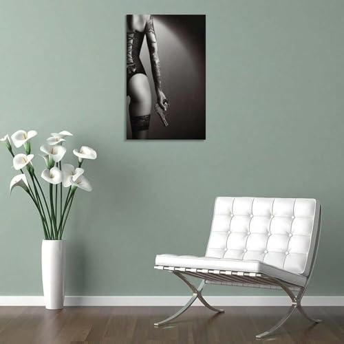Affiche decoration de chambre sans cadre toile image feminine XINBAO poster noir et blanc 50x70 - 6