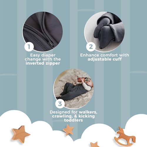 Image of Sleeveless Soft Baby & Toddler Sleeping Sack, Breathable with Adjustable Feet Cuffs & Anti-Slip Grip