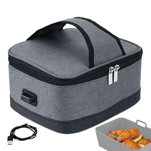 Portapranzo,Borsa tote con scatola termica isolata con riscaldamento USB | Borsa per la conservazione degli alimenti ad alta capacità, borsa termica per borse per alimenti per viaggi, picnic, lavoro