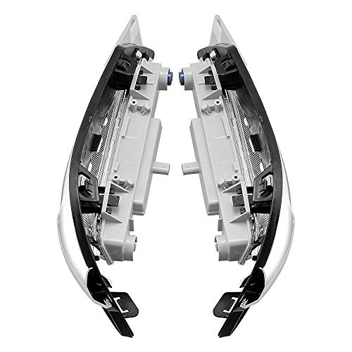 Astra Depot Pair Led 6000K Drl Fog Light Lamp Cover Daytime Running Light Chrome Trim Molding Compatible With Mercedes Benz C-Class W204 C300 2011-2013 2014 #TOP3