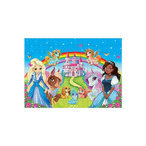 GGB Plast Quebra Cabeça infantil 200 Pçs sonho de princesa, Multicor