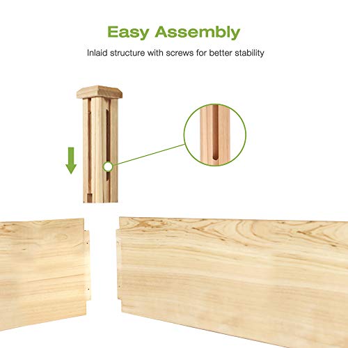Woodenraisedgardenbed82ftoutdoorgardenboxforvegetableflowerherbinpatiobalconybackyard Urban Country Home Decor Wooden raised garden bed 82 ft outdoor garden box for vegetable flower herb in patio balcony backyard urban country home decor