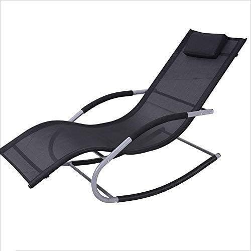 Sun Lounger Garden Chairs Patio Reclining Chairs Aluminum Alloy Rocking Chair Recliner Sofa Chair with Armrests Modern Casual Chair for Lunch Break Home Balcony Lazy Rocking Chair Sun Lounger Chair