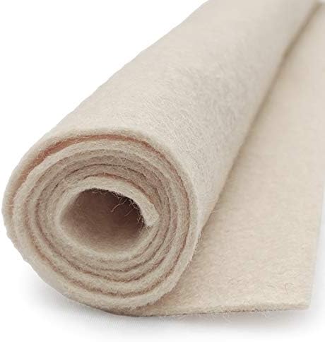 Fresh Linen - Ivory White - Wool Felt Oversized Sheet - 20% Wool Blend - 1 12x18 inch Sheet