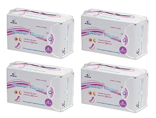 Image of AIRIZ Active Oxygen & Negative Ion Relex Touchless Soft Cotton Panty Liners - (120 Liners Count In 4 Pack)