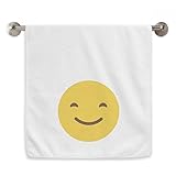 tamaño: 13 x 29 pulgadas OFFbb Amarillo Sonrisa Linda Toalla onlinechat.Thanks Emoji Circlet Blanca Toallas Suaves paño de 13x29 Pulgadas