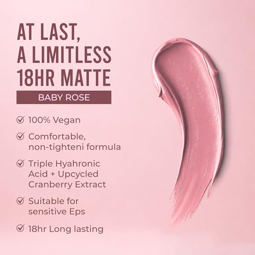 Image of Scality Liquid Lipstick - Baby Rose | Highly Pigmented Matte Lipstick | One Swipe Application | Long Lasting, Transferproof & Smudge Proof | Smooth Comfortable Wear | Perfect for Daily & Occasion Makeup (5 ml)