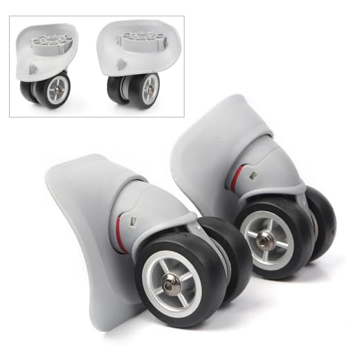 Newsmarts Replacement Luggage Spinner Wheel 2Pcs Set of Suitcase Wheel Universal for Most Luggage W042, Grey Large4