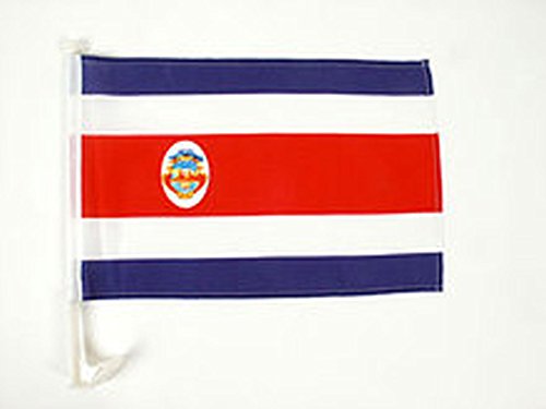 One Dozen Costa Rica Single-Sided Car Flag