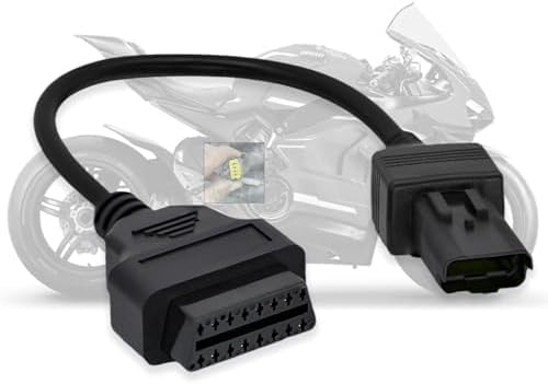 Adapter OBD2 do Motocykla Ducati Kabel OBD 4pin, Przełącznik Złącza do Diavel/Multistrada 1200/Panigale 1199/Monster 696/796/1100 Motocykl,Współpracuje z Czytnikiem Skanerem Kodów ELM327