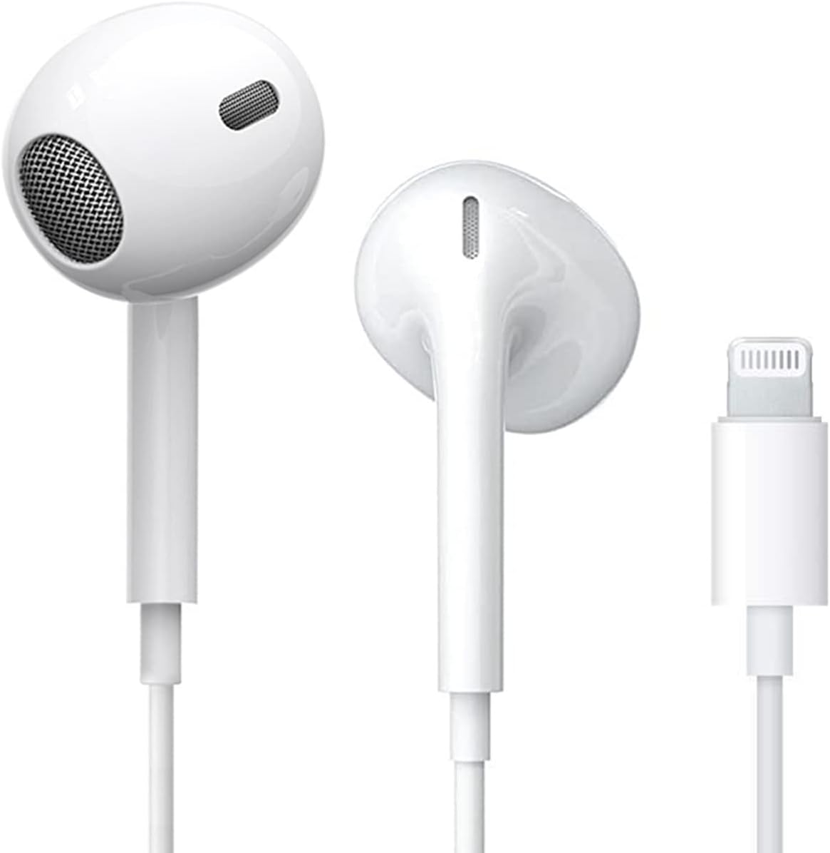 Apple Headphones Earbuds Wired with Lightning Connector [Apple MFi Certified] in-Ear Stereo iPhone Headphone Built-in Microphone & Volume Control Compatible with iPhone 13/12/11/SE/X/XR/8/7-All iOS