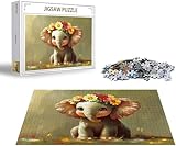 Puzzle Blume Puzzle 2000 Teile Elefantenbaby Holzpuzzle Erwachsene, Premium Quality Klassische Wooden Lernspiel, Klassische Spaß Jigsaw Erwachsene, Challenging Jigsaws für Wohnkultur Geschenk x-1274
