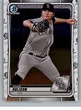 2020 Bowman Draft Chrome Baseball #BD-36 Ryan Rolison Colorado Rockies Official MLB Trading Card in Near Mint to Mint Condition (Stock Photo Shown)