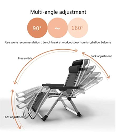 Chaise longue de plage pliable portable et fauteuil inclinable - 6