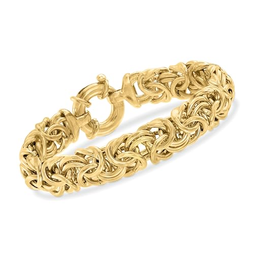 Ross-Simons Italian 18kt Gold Over Sterling Byzantine Bracelet