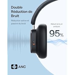 Baseus Casque antibruit actif avec batterie de 100 heures, son haute résolution LHDC, réduit le bruit jusqu’à 50%, son ambiant, microphones ENC, faible latence de 0,038 s - Les Beatles, Paul McCartney, John Lennon, RIngo Starr, George Harrison Baseus Casque antibruit actif avec batterie de 100 heures, son haute résolution LHDC, réduit le bruit jusqu'à 50%, son ambiant, microphones ENC, faible latence de 0,038 s – Image 3