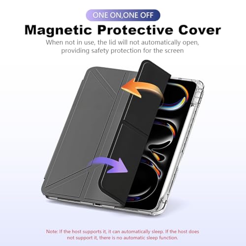 Image of ZORBES Compatible with OnePlus Pad Go 2, Multi Angle Origami Case Slim PU Front Cover for Vertical & Horizontal Viewing, Acrylic Protective Tablet Cover Shockproof Tablet Cover with Pen Holder