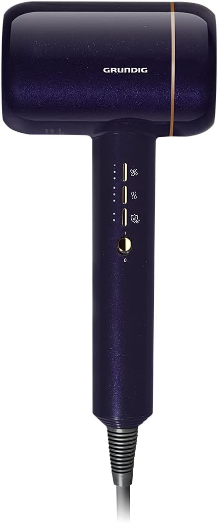Grundig HD 9980 Ionica Air Styler Profesyonel Saç Kurutma Makinesi, Fön Makinesi, Sensörlü Kurutma, Hız ve Sıcaklık Ayarı, 1800 W Motor, Mavi
