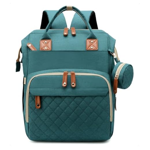 [Assista o Vídeo] Mochila Maternidade Bolsa Impermeável Bebê Menino Menina Grande Capacidade com Bolsos Térmicos - Verde CODATECH