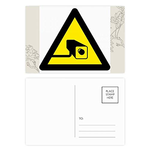 Carte postale fleur et triangle jaune pour un grand merci personnalisé après vos événements