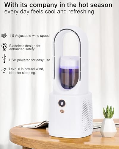 Up to 50% Off Bladeless Desk Fan with Mist Humidifier - Image 7