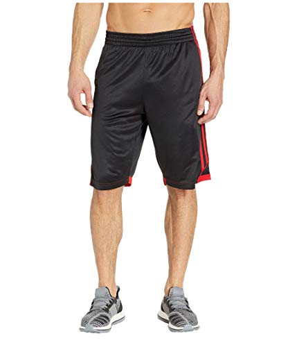 adidas Men's Basketball 3G Speed Shorts, Black/Scarlet, Large