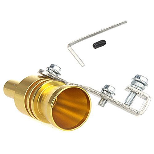 Alician Vehicle Refit Device Turbo Sound Muffler Turbo Whistle Exhaust Pipe Sounder Motorcycle Sound Imitator Caliber: 1.9cm black Auto Accessories