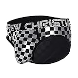 Andrew Christian Metallic Icon Brief w/ Almost Naked, Black/Silver, Large