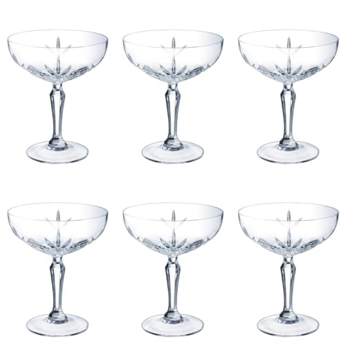 Arcoroc ARC P8796 Broadway Lot de 6 flûtes à champagne en verre transparent 250 ml
