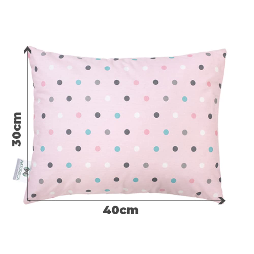 Set di 2 cuscino letto con federa in cotone, cuscini per bambini a partire da 1 anno, Guanciale per Bambino lettino neonato, Cuscini per Culla e Lettino, Cuscino decorativo 30x40