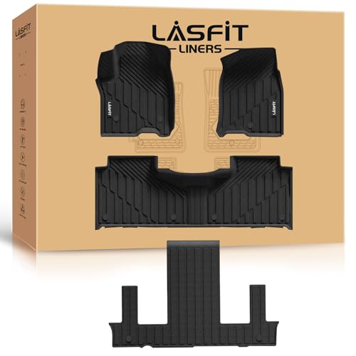 Image of LASFIT Floor Mats 2021-2026 & Only 7 Seats (Not for 8 /9 Seats) for Chevrolet Chevy Tahoe /GMC Yukon (Only Yukon, Not Fit Yukon XL) /Cadillac Escalade (Only Escalade, Not Fit Escalade ESV)