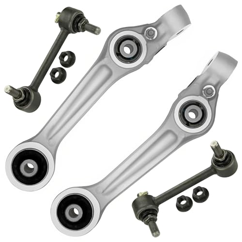 Image of Detroit Axle - Front Control Arms Sway Bars for Hyundai 2012 2013 Equus 2009-2012 Genesis 2 Lower Rearward Control Arms with Ball Joint Assembly 2 Sway Bar End Links Suspension kit Replacement