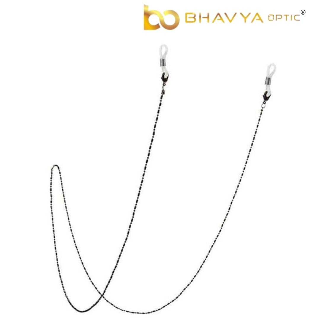 Bhavya Optic® spectacle chain sunglasses eyeglasses spectacle sports strap reading glass chain holder string cord lanyard for Men and Women - Black