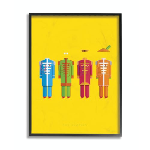 ‘The Beatles Famous People Characters Fashion’| Framed Giclee Art - Les Beatles, Paul McCartney, John Lennon, RIngo Starr, George Harrison 'The Beatles Famous People Characters Fashion'| Framed Giclee Art