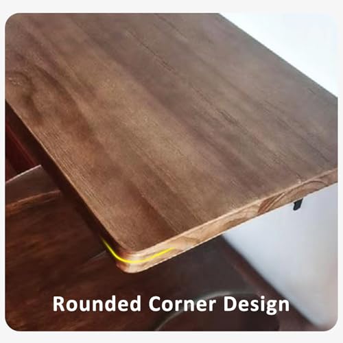 Table murale pliante en bois 80x35 cm pour optimiser les petits espaces - 7