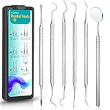 CATACC PRO Dental Tools, Dental Pick for Teeth Cleaning, Stainless Steel Hygiene Kit with Tooth Scraper Plaque Tartar Remover - with Case