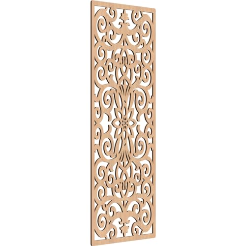 Image of Buel Decorative Pierced Fretwork Wood Wall Panels, 29 3 /8 inchW x 74 3 /8 inchH x 3 /8 inchT, Hickory