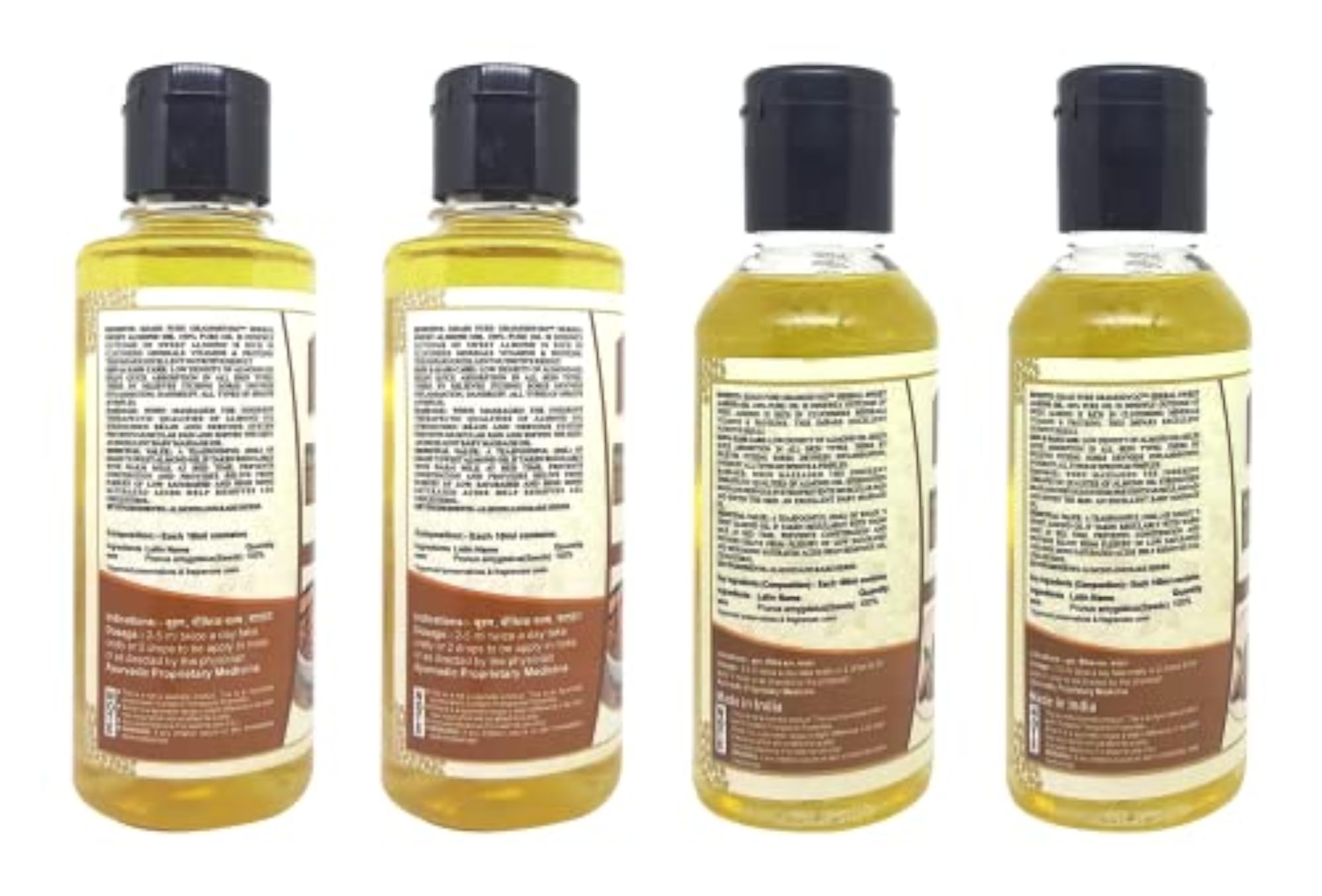 Sweet Almond Massage Oil, 210ml, Pack of 4