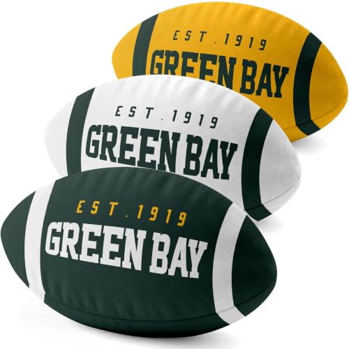 Image of ANTKING Green Bay Throw Pillow 2 Packs Custom Name Number Gifts | Personalized Gift for Youth for Birthday Christmas