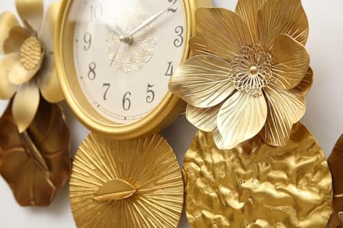 Image of Arcanine Wall Clocks Living Room Study,Wall Clock Metal Silent Decoration,Modern 3D Art Metal Elegant Wall Clock Decorative,Silent Non Ticking (AR-10)