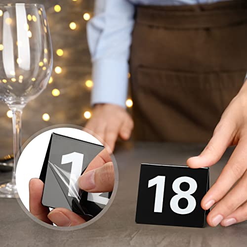 Tuanse Table Numbers 1-25 Acrylic Double Side Numbered Table Tents Plastic Restaurant Wedding Table Number Table Tent Numbers Cards Signs For Party Banquets Wedding Reception (Black, White) #TOP6