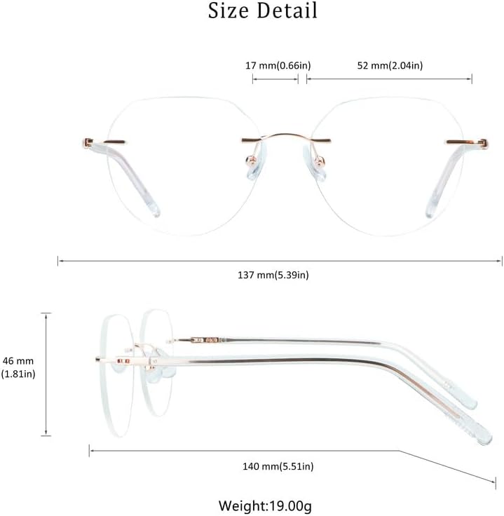 Miniatura 4 de LifeArt Blue Light Blocking Reading Glasses, Reduce Eyestrain, Stylish for Men and Women
