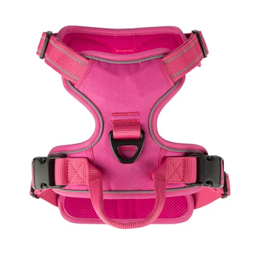 Image of Voyager Dual Attachment No Pull Harness - Fuchsia, X-Small | 13 - 16 inch in Chest, No Pull Dog Harness, Fully Adjustable, 3M Reflective Technology, Front & Back D-Rings, Walking & Training