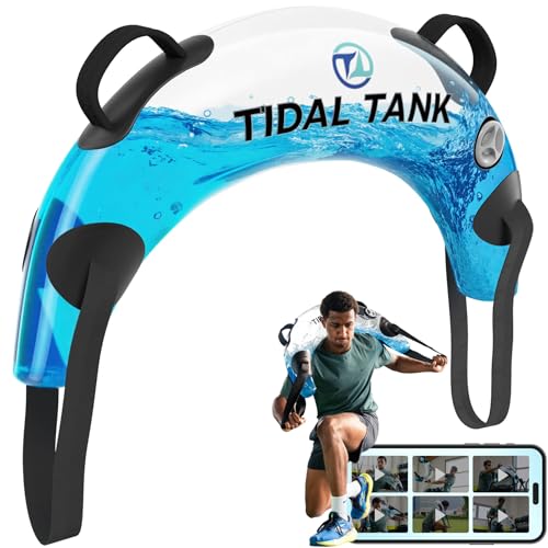 Tidal Tank Bulgarian Water-Filled Bulgarian Bag for Rotational Power Ox Bag for Explosive Strength & Dynamic Training Adjustable Live Weight Workout Bag with App & Video Library Access