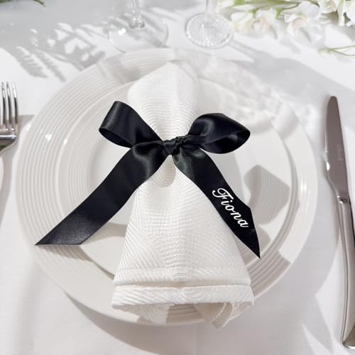 50PCS Satin Ribbon Place Cards,1