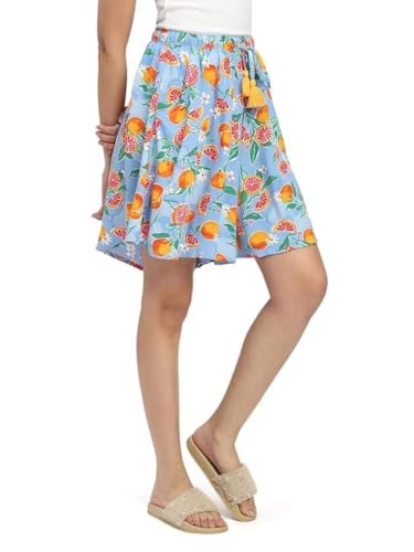 Image of B STORIES Women's Viscose Printed Lounge Culotte Shorts (Pack of 2)