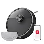 roborock Q7 M5 Set Aspirateur Robot Laveur 10 000 Pa, Double Conception Anti-Enchevêtrement, Durée de Nettoyage Prolongée, Navigation avec LiDAR Précis, APP, Noir